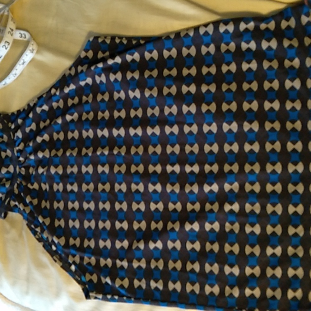 Bnwot VINTAGE OLD NAVY COLLECTION TOP SUPER CUTE BLUE/BROWN/TAN